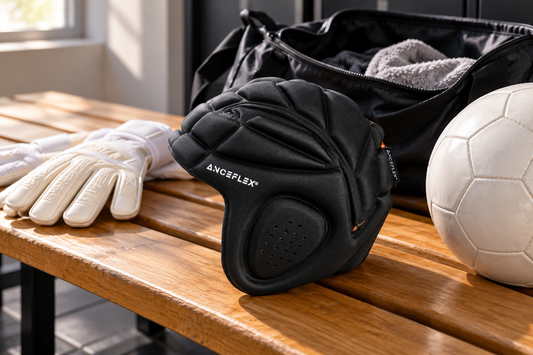 Guardian360 avec des gants, un ballon et un sac sur un banc